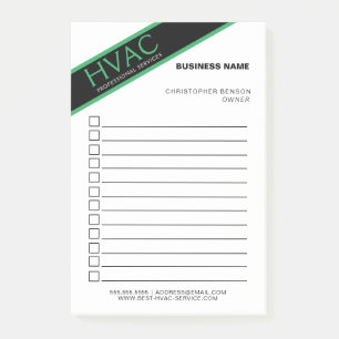 Post-it® Chauffage Refroidissement HVA Business Checlist