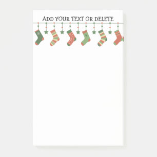 Post-it® Chaussettes de Noël jarretelles saisonnières texte