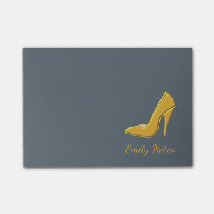 Post-it® Chaussure personnalisée de talon haut d'or