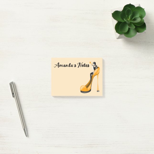 Post-it® Chaussure Stiletto Jaune Mode  Diva Notes (Bureau)
