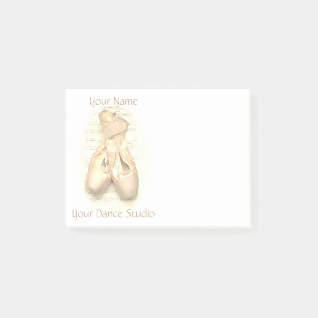 Post-it® Chaussures de Pointe de ballet peintes (Devant)