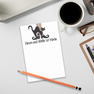 Post-it® Chaussures en sorcière blanche Halloween Chat noir