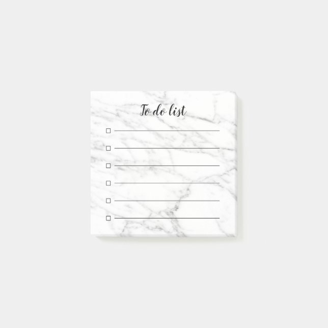 Post-it® Checkboxes en pierre de marbre chics rayés pour (Devant)