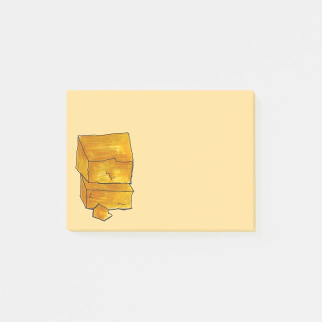 Post-it® Cheddar Cheese Foin Post It Notes (Devant)