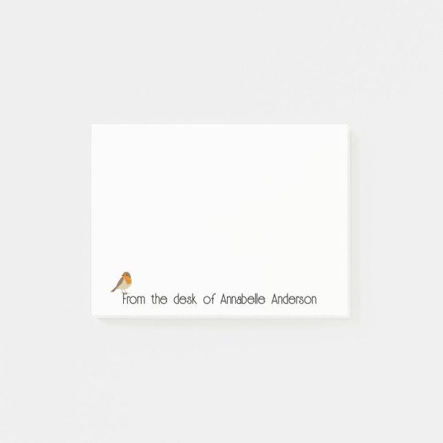 Post-it® Cheery Robin Personnaliser les notes (Devant)