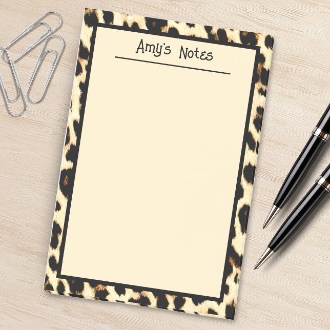 Post-it® Cheetah Empreinte de léopard Tan Light Brown (safari animal cheetah print notepad)