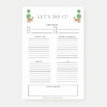 Cheetah & topiya 4 x 6 To Do notes