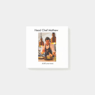 Post-it® Chef cuisinier ajouter nom texte hommes cuisine bo