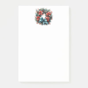 Post-it® Chemise d'aquarelle de Noël avec Holly