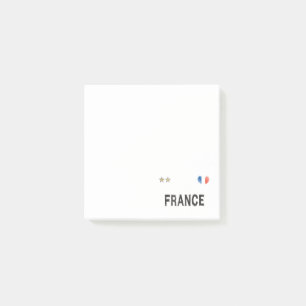 Post-it® Chemise de fan de football de France Cœur