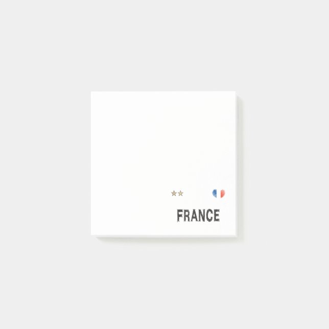 Post-it® Chemise de fan de football de France Cœur (Devant)