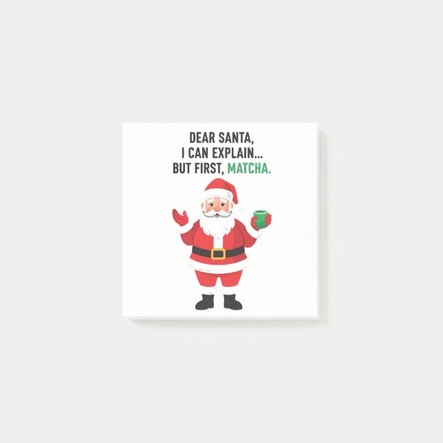 Post-it® Cher Père Noël, Je Peux Expliquer Mais D'Abord Mat (Devant)