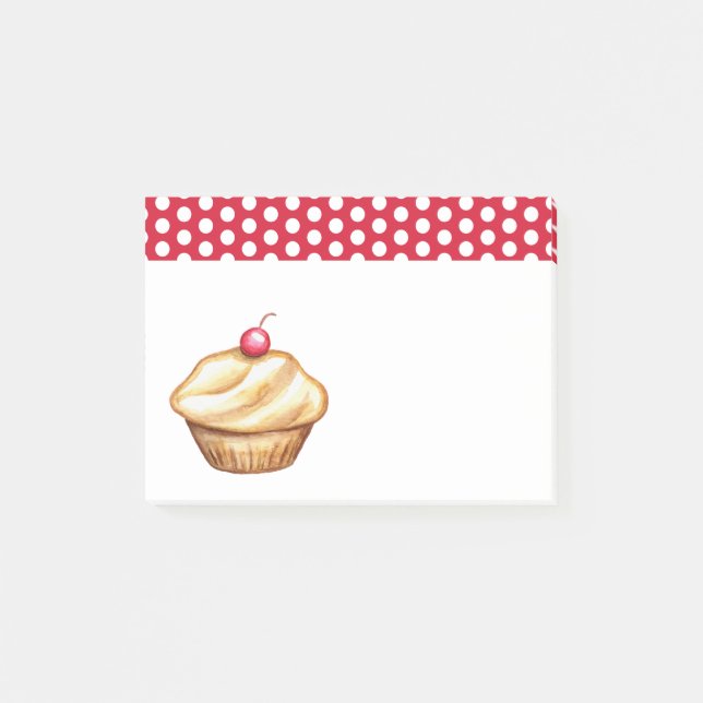 Post-it® Cherry Cupcake Kitchen Grocerne Notes Post It Note (Devant)