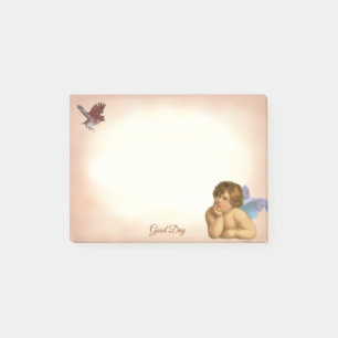 Post-it® Chérubin et petit oiseau vintage élégant de Raphaë