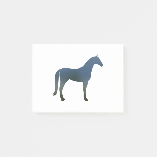 Post-it® Cheval - 2 - Bleu vert (Devant)