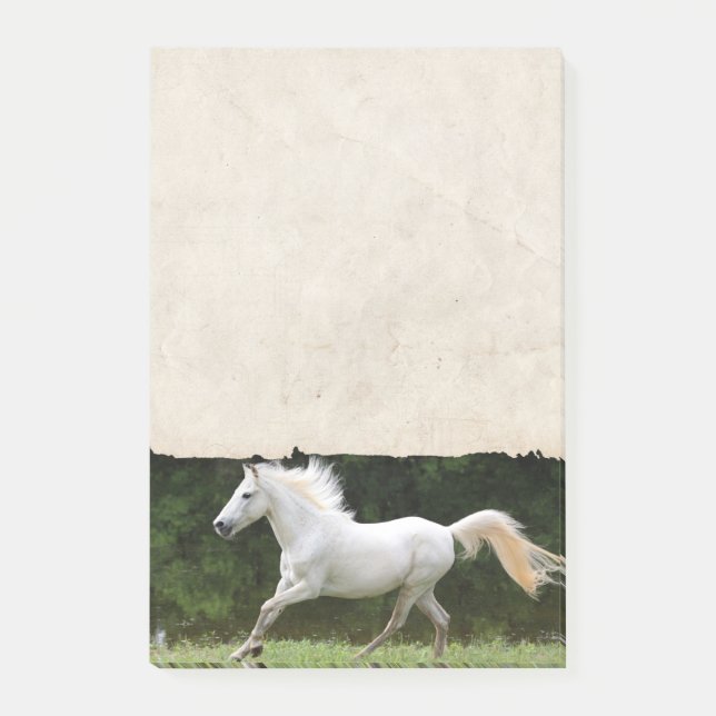 Post-it® Cheval blanc galopant (Devant)