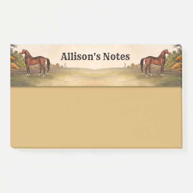 Post-it® Cheval brun (Devant)