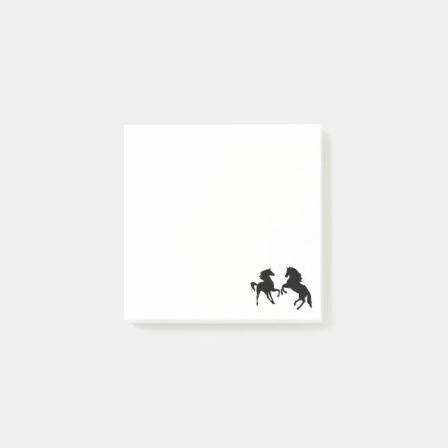 Post-it® Cheval couple noir (Devant)