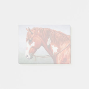 Post-it® Cheval de guerre indien de l'Amérique du Châtonnie
