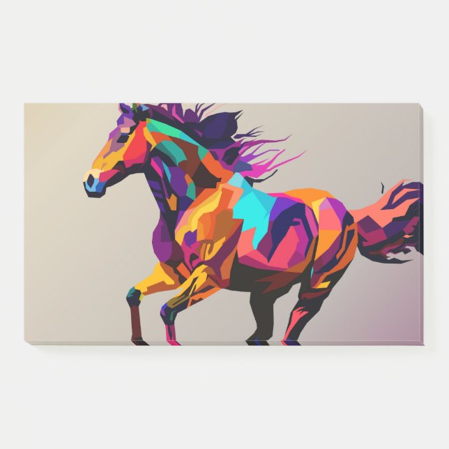 Post-it® Cheval en course pop art (Devant)