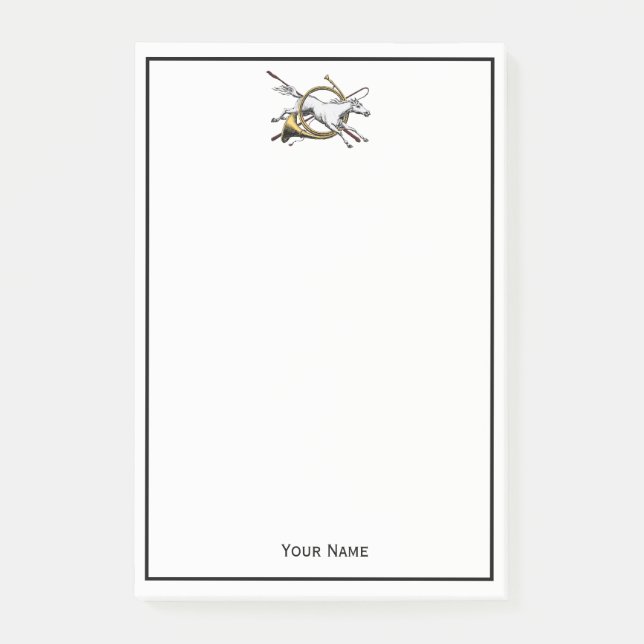 Post-it® Cheval Equestre Préppy Jumping à travers la couleu (Devant)