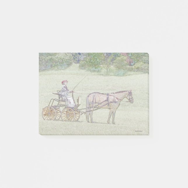 Post-it® Cheval et chariot postit (Devant)