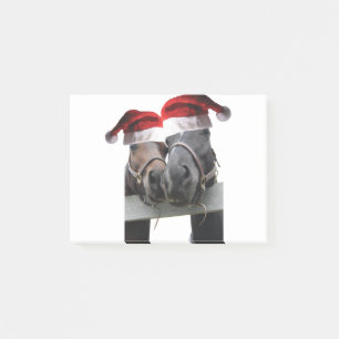 Post-it® Chevaux-Baiser-Portant le Père Noël casquettes