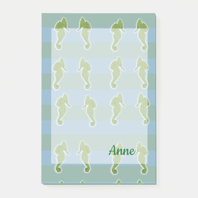 Post-it® Chevaux de mer, Seahorse Notes postales personnali (Devant)