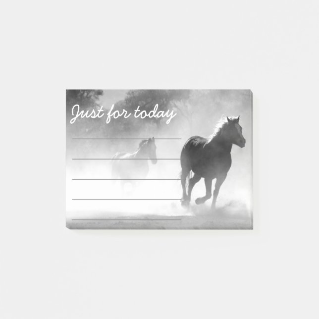 POST-IT® CHEVAUX D'ÉQUITATION EXÉCUTANT UN RAPPEL (Devant)