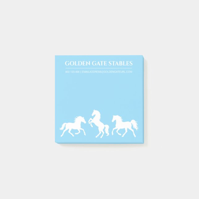Post-it® Chevaux en mouvement équestre stable ou Ranch (Devant)