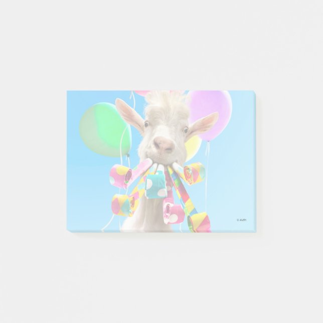 Post-it® Chèvre avec des pétards de fête (Devant)