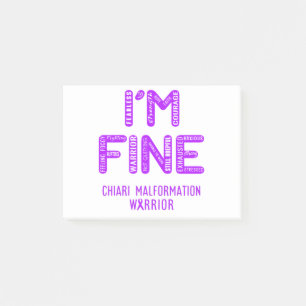 Post-it® Chiari Malformation Warrior - JE SUIS FINE