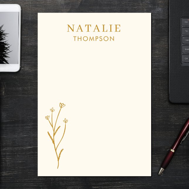 Post-it® Chic Boho tendance Mustard personnalisé Jaune Cust (Créateur téléchargé)
