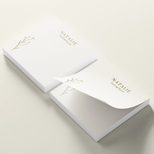 Post-it® Chic chic boho Olive Green Flower personnalisé