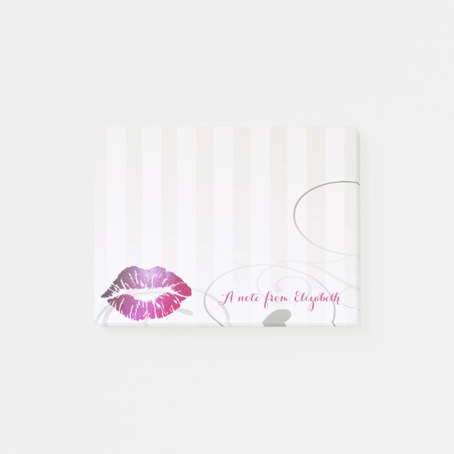 Post-it® Chic Élégant Féminin Stylé, Lèvres (Devant)