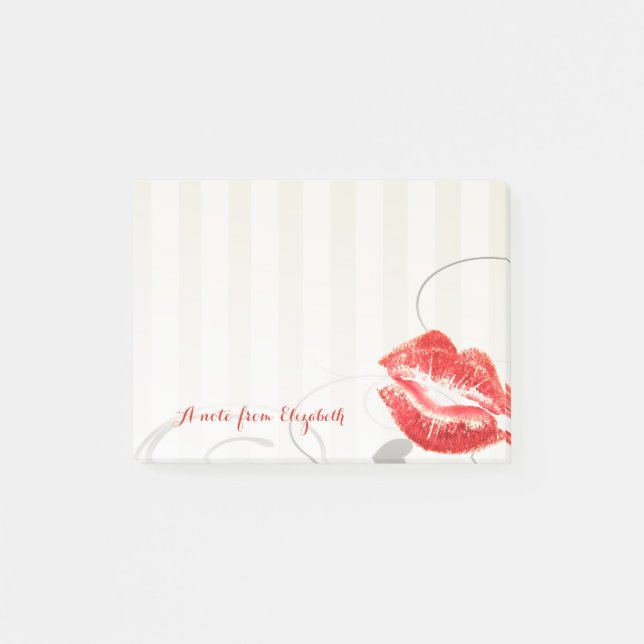 Post-it® Chic Élégant Féminin Stylé ,  Lèvres Rouges (Devant)