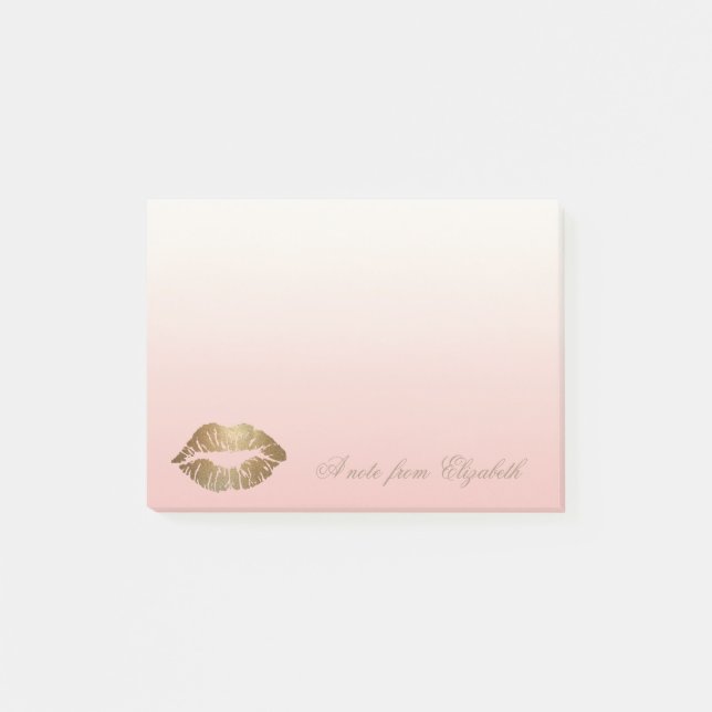 Post-it® Chic Élégant Fille Stylée , Lèvres Pailletées (Devant)