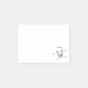 Post-it® Chic French Bulldog Line Art : Modifier votre text