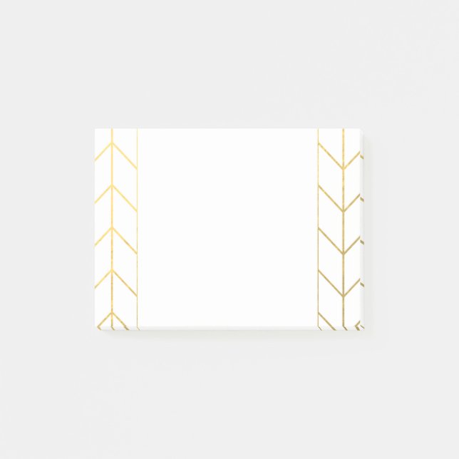 Post-it® Chic moderne d'arrière - plan blanc de Chevron (Devant)