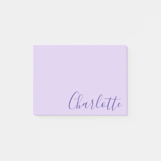 Post-it® Chic Moderne Écriture Violette Entièrement Personn (Devant)