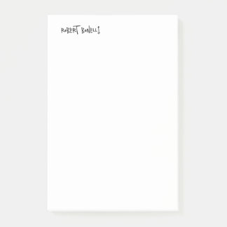 Post-it® Chic moderne noir blanc Votre nom minimaliste