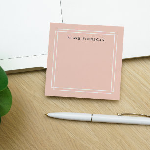 Post-it® Chic Pastel Peach   Bordure blanche personnalisée