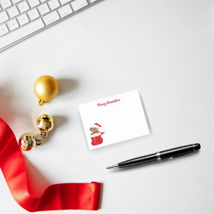 Post-it® Chien à chiot à Père Noël Sac Joyeux Rappels