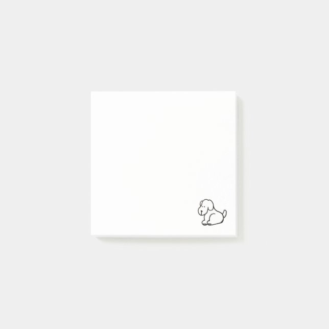 Post-it® Chien assis dessin animé drôle (Devant)