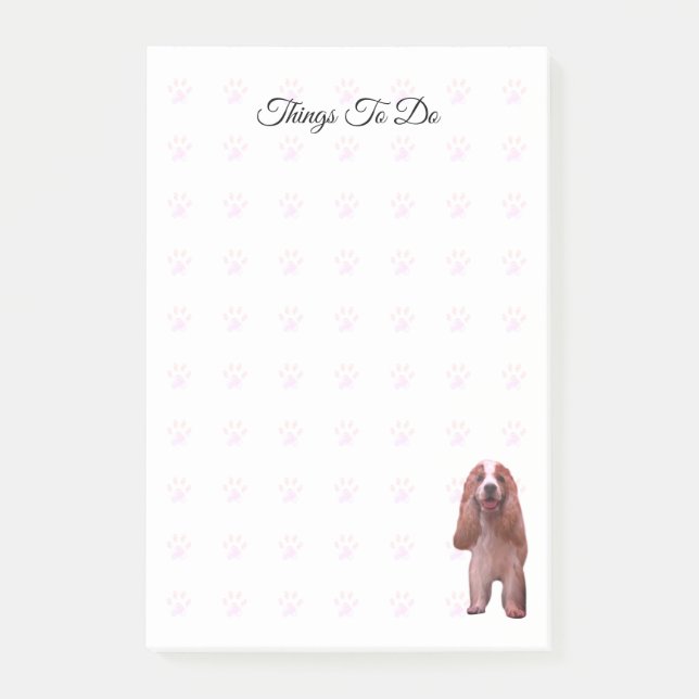 Post-it® Chien Chien Et Motif Paw À Faire (Devant)