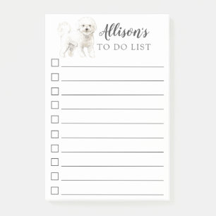 Post-it® Chien de Bichon Frise personnalisé pour faire la
