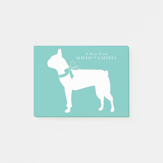 Post-it® Chien de Boston Terrier Puppy (Devant)