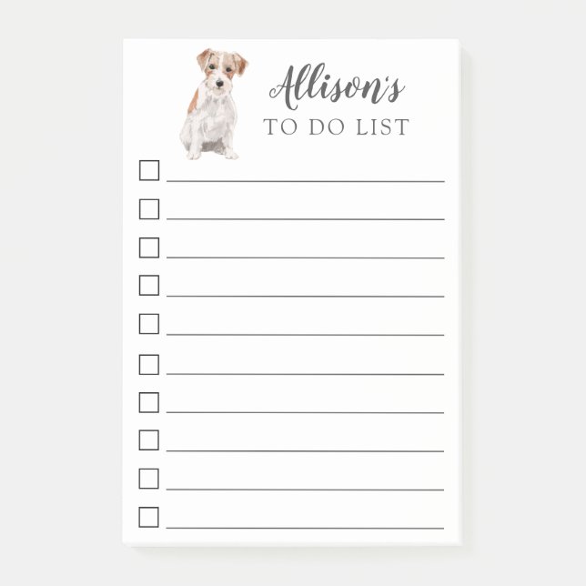 Post-it® Chien de Jack Russell personnalisé pour faire la (Devant)