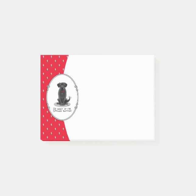 Post-it® Chien de repérage du Labrador du labo noir (Devant)