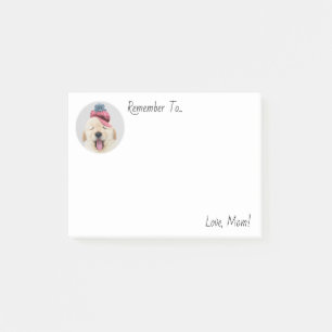 Post-it® Chien Mignon et Fluffy avec un Chat sur sa Tête Pe